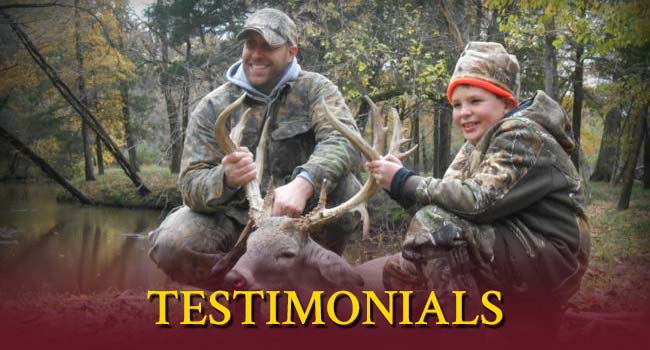 STRR Whitetails Testimonials